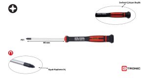 Ceta Form PZ01x80mm C-Tronic PZ Uçlu Elektronikçi Tornavida H03-1-080