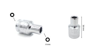 Ceta Form 8 mm 1/2” 12 Köşe Yıldız Lokma Anahtar C22-B08