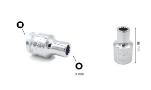 Ceta Form 8 mm 1/2” 12 Köşe Yıldız Lokma Anahtar C22-B08