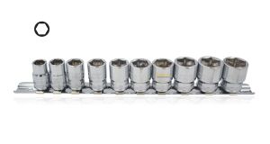 Ceta Form 10 - 19 mm 3/8'' 10 Parça Raylı Lokma Anahtar Takımı C12-RH10