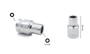 Ceta Form 10 mm 1/2” 12 Köşe Yıldız Lokma Anahtar C22-B10