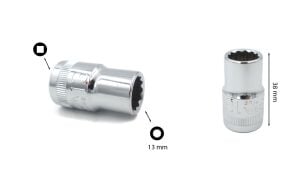 Ceta Form 13 mm 1/2” 12 Köşe Yıldız Lokma Anahtar C22-B13