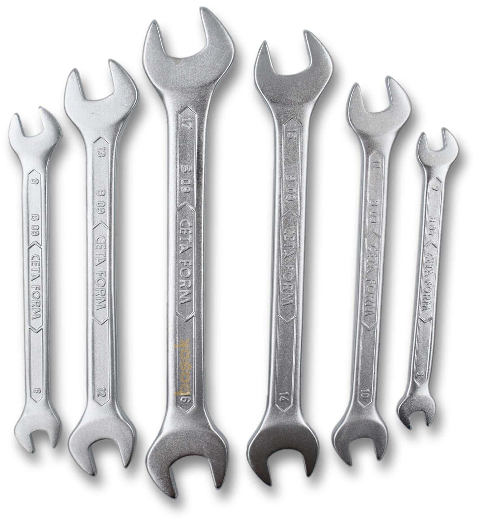 Ceta Form 6 - 17 mm 6 parça Uzun Açık Ağız Anahtar Takımı B09-B06