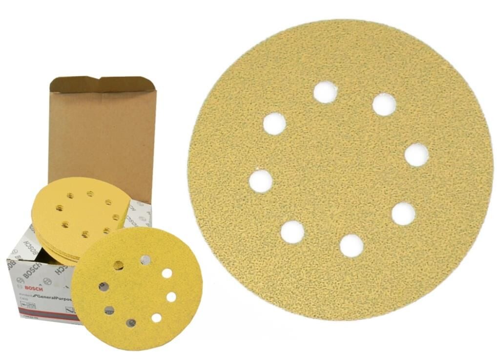 Bosch C450 125 mm 8 Delikli 40 Kum Zımpara Kağıdı 50'li 2608621739