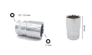 Ceta Form 17 mm 1/2” 12 Köşe Yıldız Lokma Anahtar C22-B17