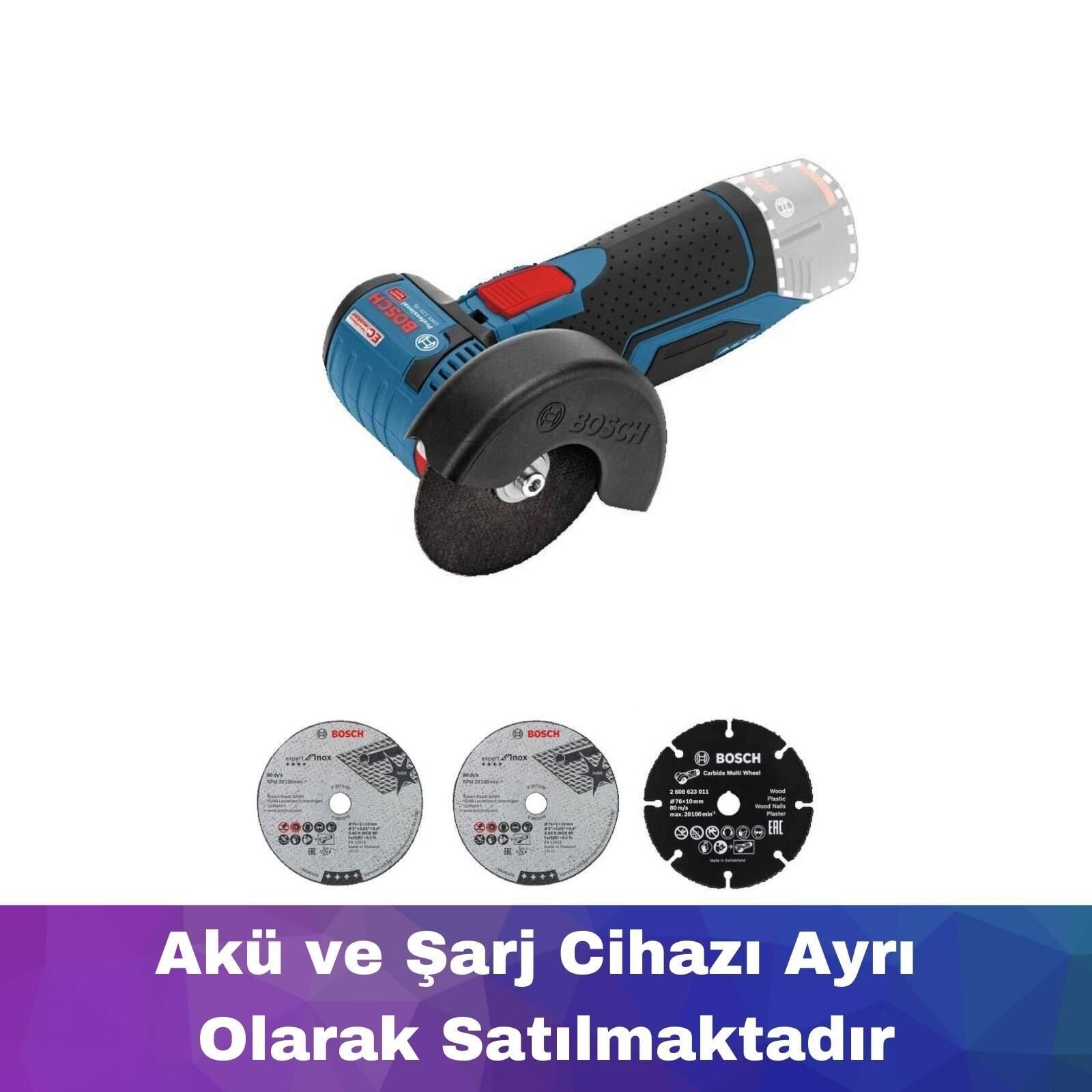 Bosch GWS 12V-76 Akülü Mini Taşlama (Akü ve Şarj Yoktur) 06019F2000