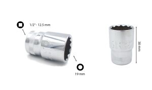 Ceta Form 19 mm 1/2” 12 Köşe Yıldız Lokma Anahtar C22-B19