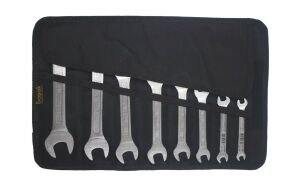 Ceta Form 6-22 mm 8 Parça Çatal İki Ağız Anahtar Takımı Bez Çantalı B10-R08