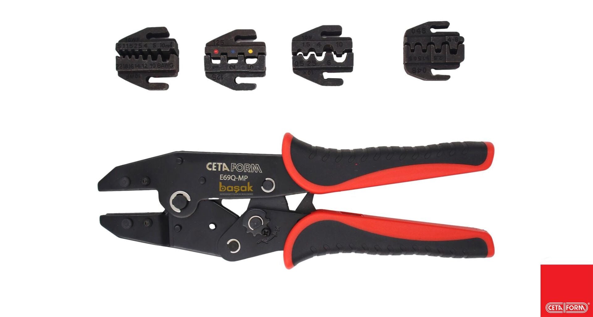 Ceta Form Çok Amaçlı Kablo Pabucu Sıkma Takımı 4'ü 1 Arada E69Q-P04