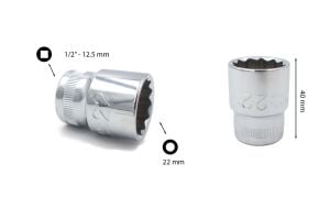 Ceta Form 22 mm 1/2” 12 Köşe Yıldız Lokma Anahtar C22-B22