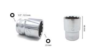 Ceta Form 23 mm 1/2” 12 Köşe Yıldız Lokma Anahtar C22-B23