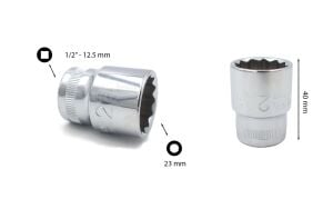Ceta Form 23 mm 1/2” 12 Köşe Yıldız Lokma Anahtar C22-B23