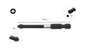 Cetaform PZ2 x 70mm Darbeli Yıldız Bits Uç CB/712TM
