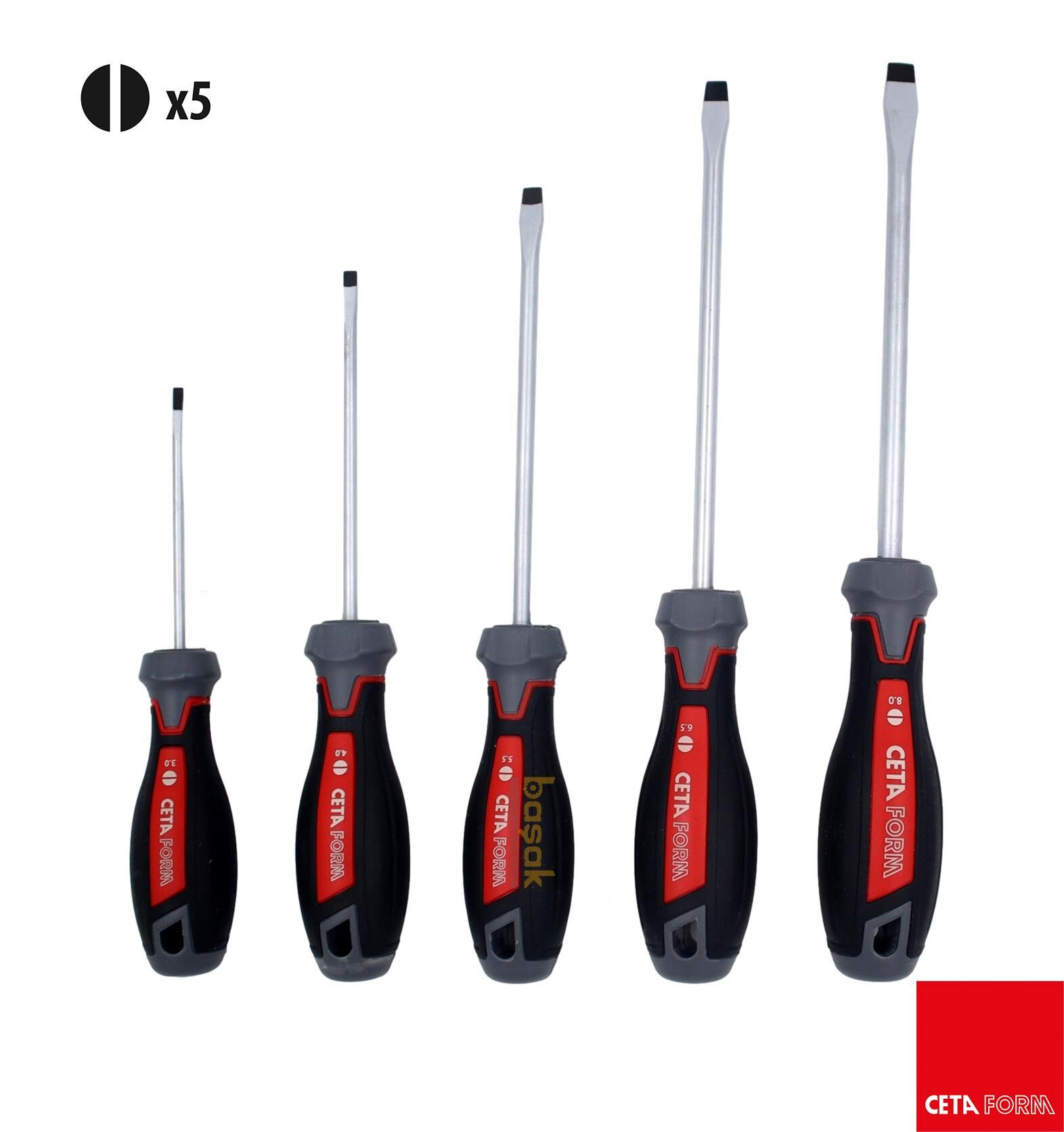 Ceta Form F99-502 5 Parça C-PLUS Tornavida Takımı - Düz