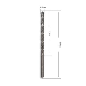 MTE 6 mm Uzun Metal Matkap Ucu HSS DIN 340