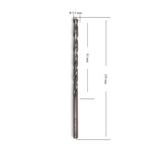 MTE 5,5 mm Uzun Metal Matkap Ucu HSS DIN 340