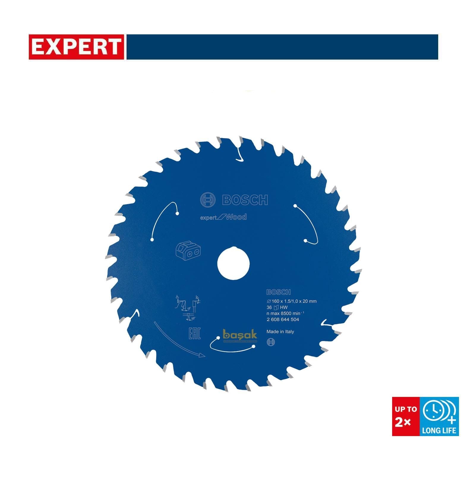 Bosch Expert 160 mm 36 Diş Akülü Daire Testere Bıçağı 2608644504