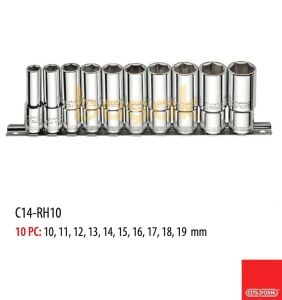 Ceta Form 10 - 19 mm 3/8 '' Derin Lokma Takımı 10 Parça C14-RH10