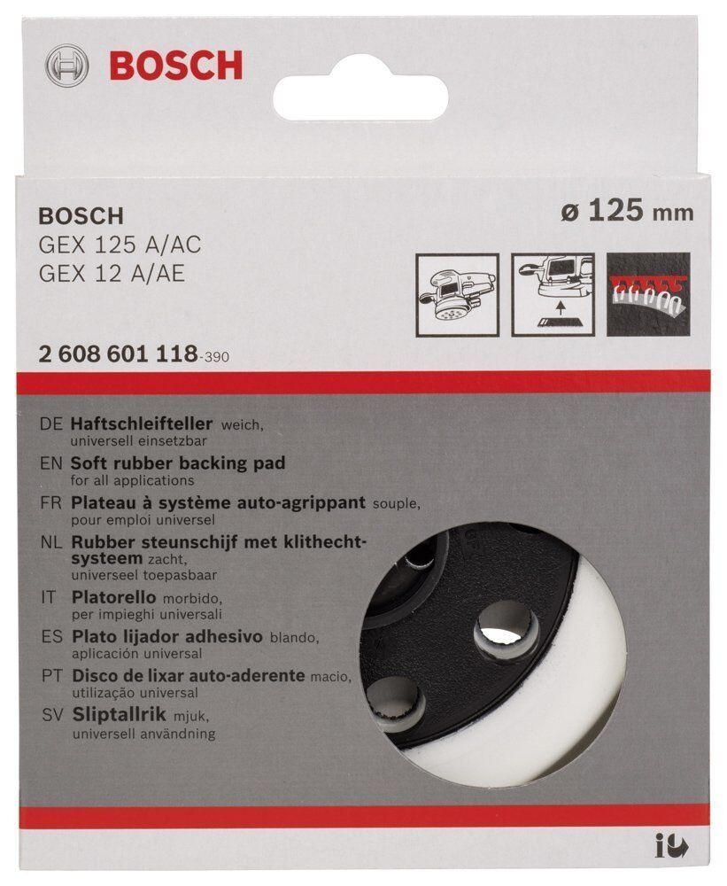 Bosch 125 mm Zımpara Tabanı Yumuşak 2608601118 | Bosch | Eksantrik