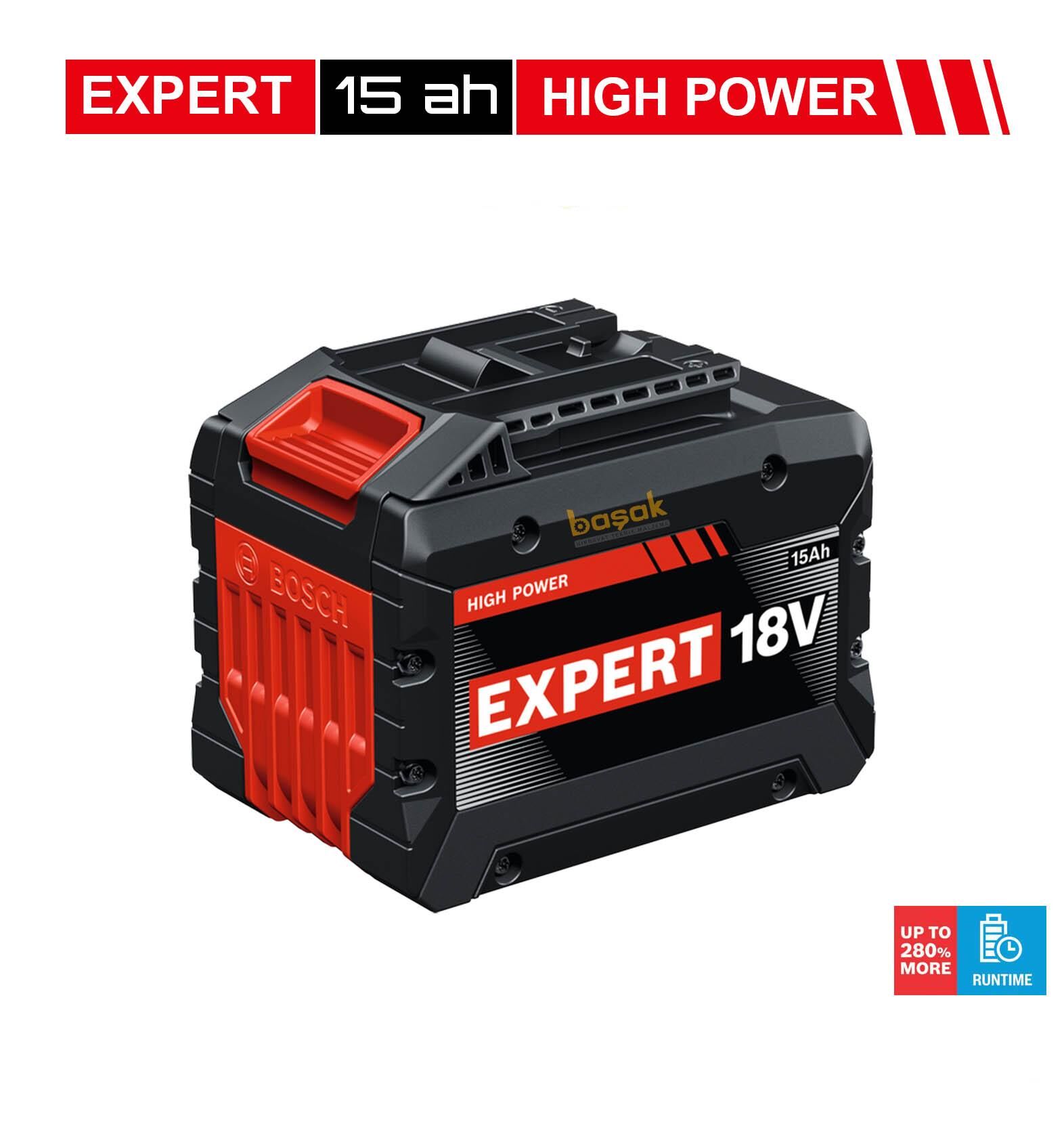 Bosch Expert Yeni 15,0 Ah Güçlü Yedek Akü EXBA 18V-150 1600A036ZM