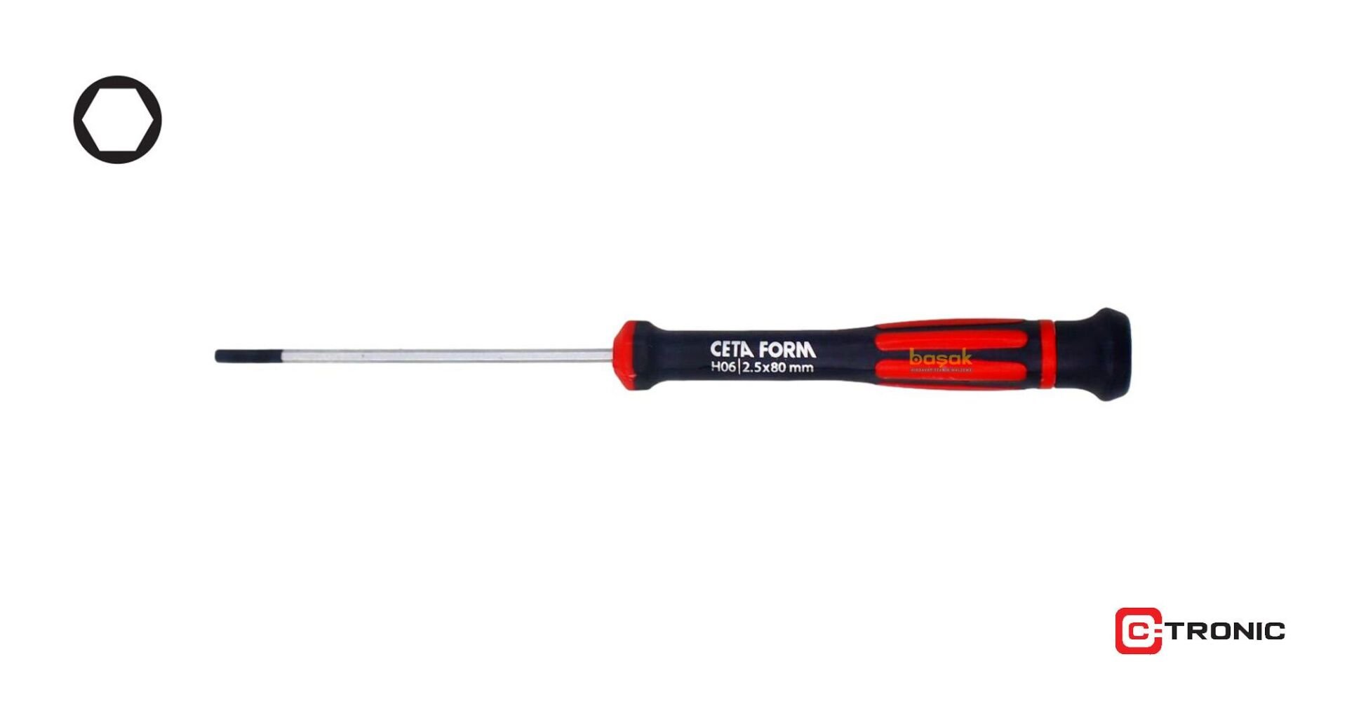 Ceta Form 2.5x80 mm Allen Uçlu Elektronikçi Tornavida H06-25-080