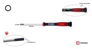 Ceta Form 2.5x80 mm Allen Uçlu Elektronikçi Tornavida H06-25-080
