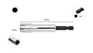 Ceta Form 10 mm 1/4'' Girişli Derin Lokma Uç BTD/10