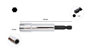Ceta Form 10 mm 1/4'' Girişli Derin Lokma Uç BTD/10