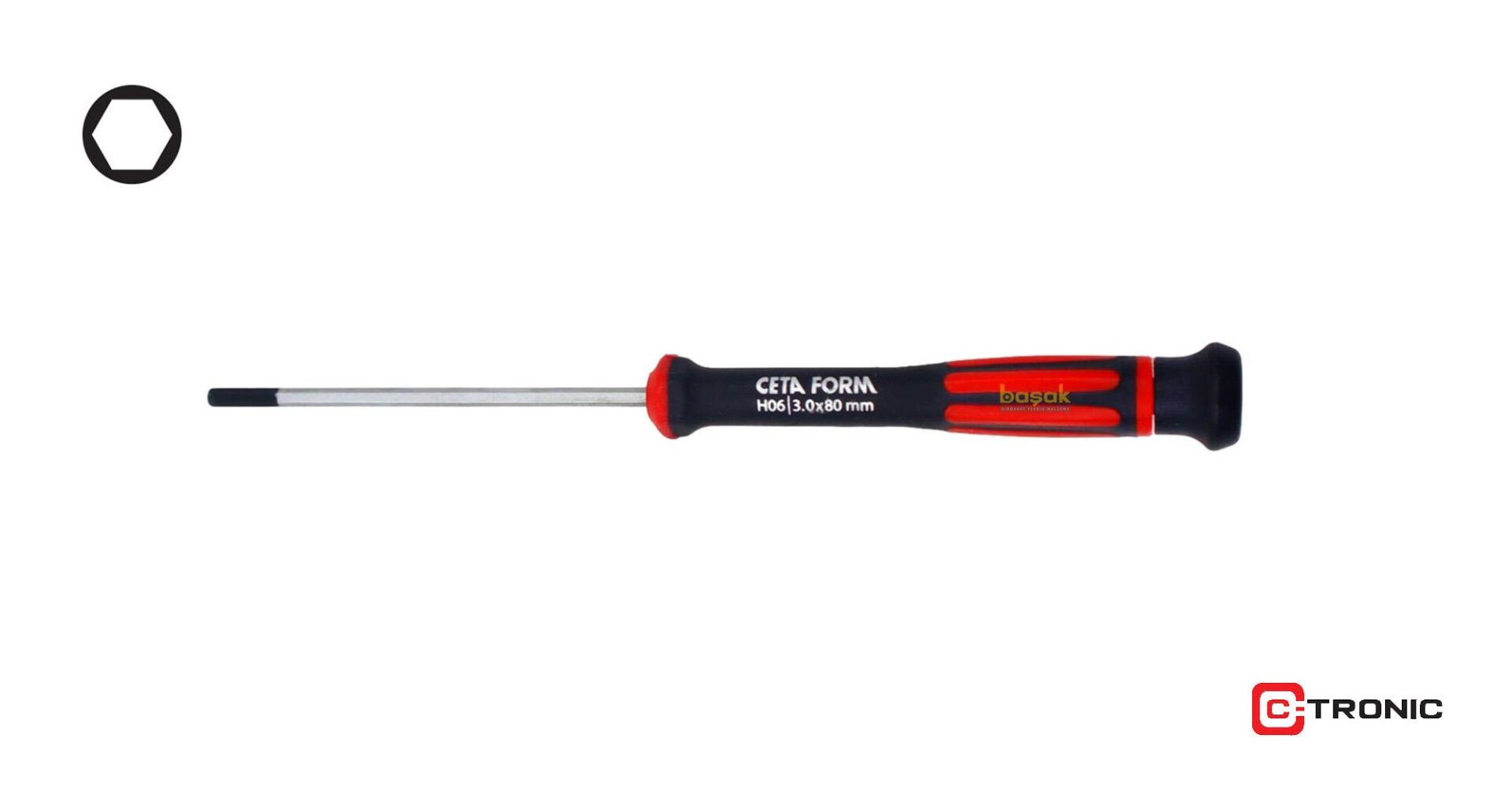 Ceta Form 3.0x80 mm Allen Uçlu Elektronikçi Tornavida H06-30-080