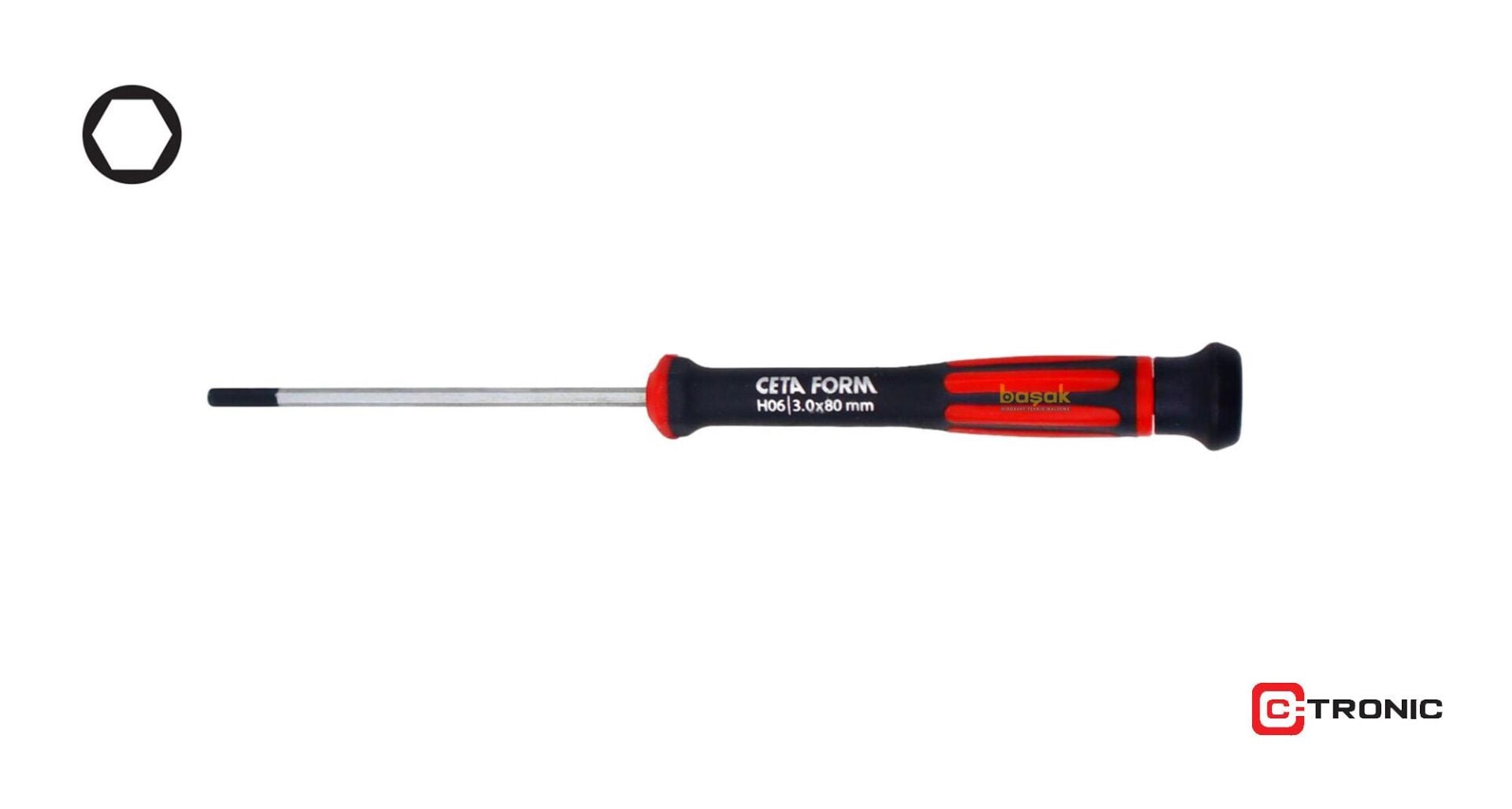 Ceta Form 3.0x80 mm Allen Uçlu Elektronikçi Tornavida H06-30-080
