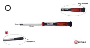Ceta Form 3.0x80 mm Allen Uçlu Elektronikçi Tornavida H06-30-080