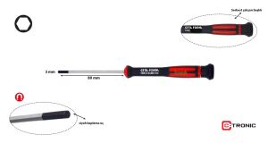 Ceta Form 3.0x80 mm Allen Uçlu Elektronikçi Tornavida H06-30-080
