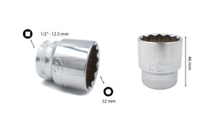 Ceta Form 32 mm 1/2” 12 Köşe Yıldız Lokma Anahtar C22-B32