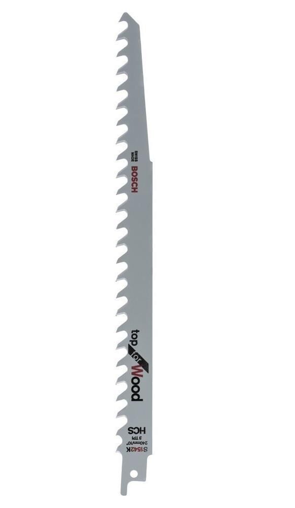 Bosch S 1542 K 190mm 5'li Hızlı Kesim Ahşap Panter Testere Ucu 2608650682