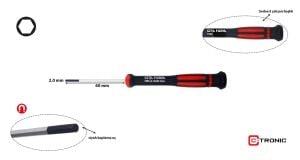 Ceta Form 2.0x60 mm Allen Uçlu Elektronikçi Tornavida H06-20-060