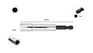 Ceta Form 8 mm 1/4'' Girişli Derin Lokma Uç BTD/08