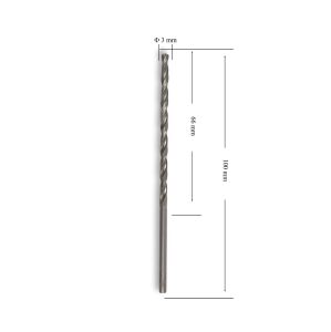 MTE 3 mm Uzun Metal Matkap Ucu HSS DIN 340