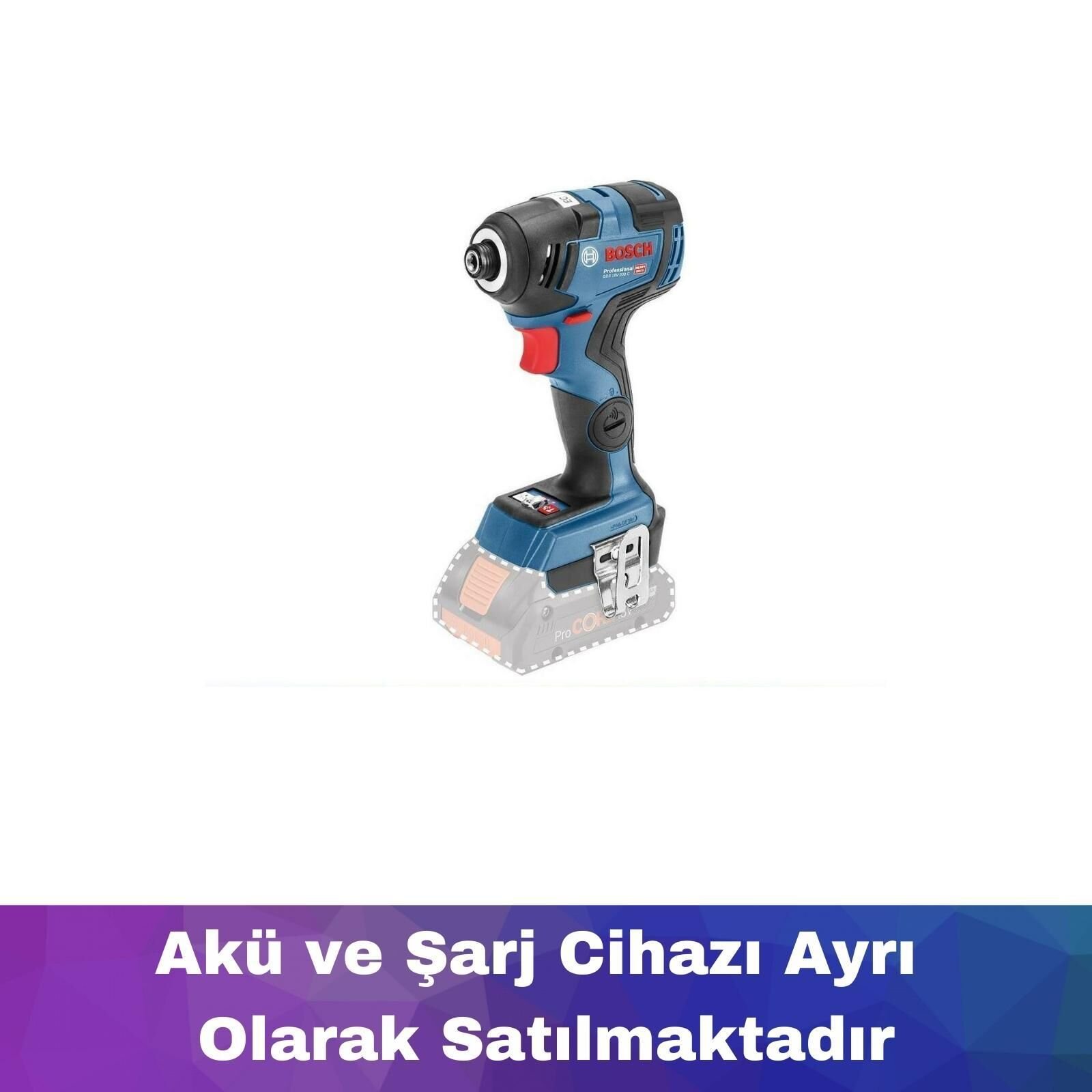 Bosch GDR 18V-200 C Akülü Darbeli Vidalama (Akü ve Şarj Yoktur) 06019G4104