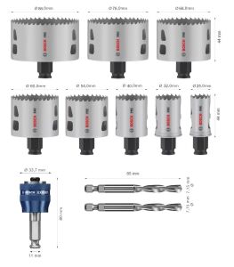 Bosch Pro Multi 11 Parça Panç Testere Seti 22-86 mm 2608594430