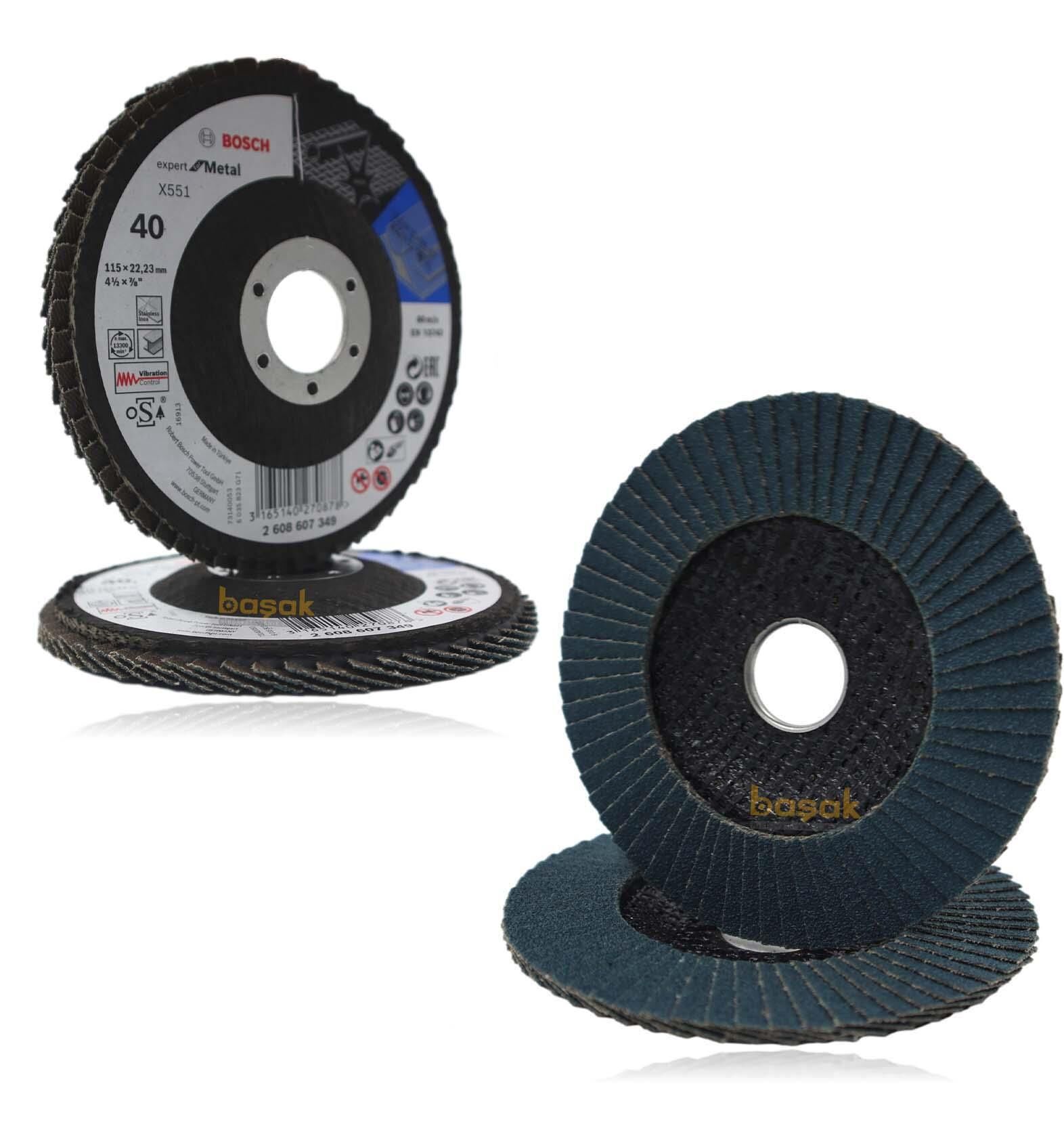 Bosch Expert 115 mm 40 Kum X551 Fiber Metal-Inox Flap Disk (1 Ad) 2608607349