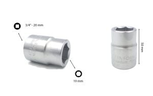 Ceta Form 19 mm 3/4” 6 Köşe Lokma Anahtar C32-H19
