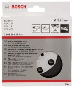 Bosch 125 mm Zımpara Tabanı Yumuşak PEX 2608601063