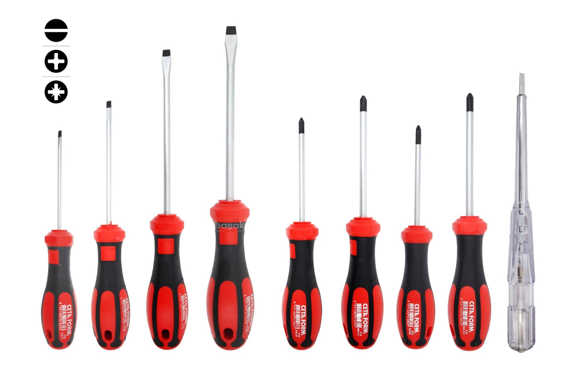 Ceta Form F99-901 9 Parça Tornavida Takımı (Deri çantalı)