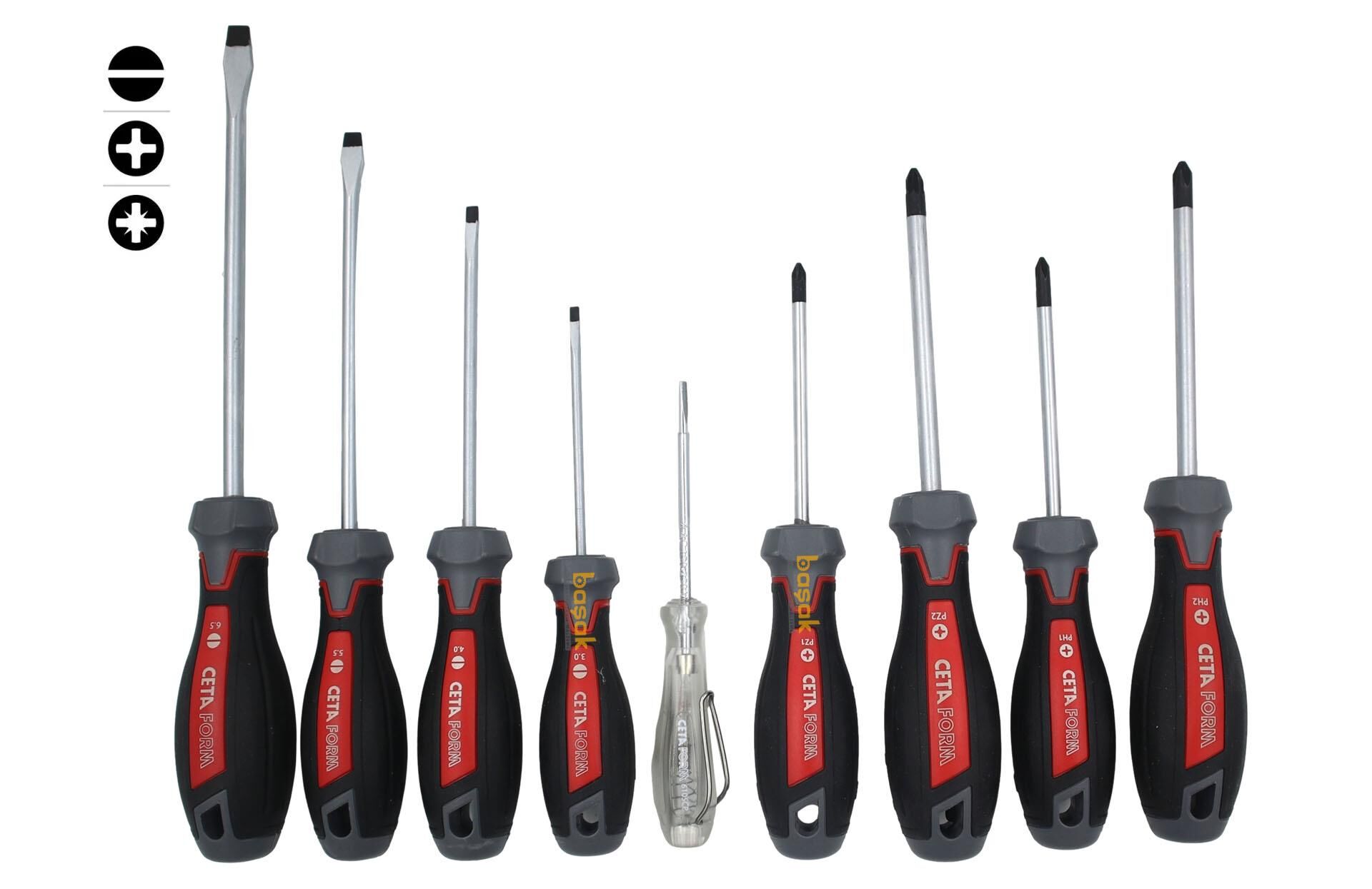 Ceta Form F99-901 9 Parça Tornavida Takımı (Deri çantalı)