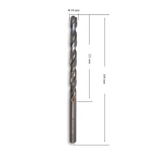 MTE 10 mm Uzun Metal Matkap Ucu HSS DIN 340