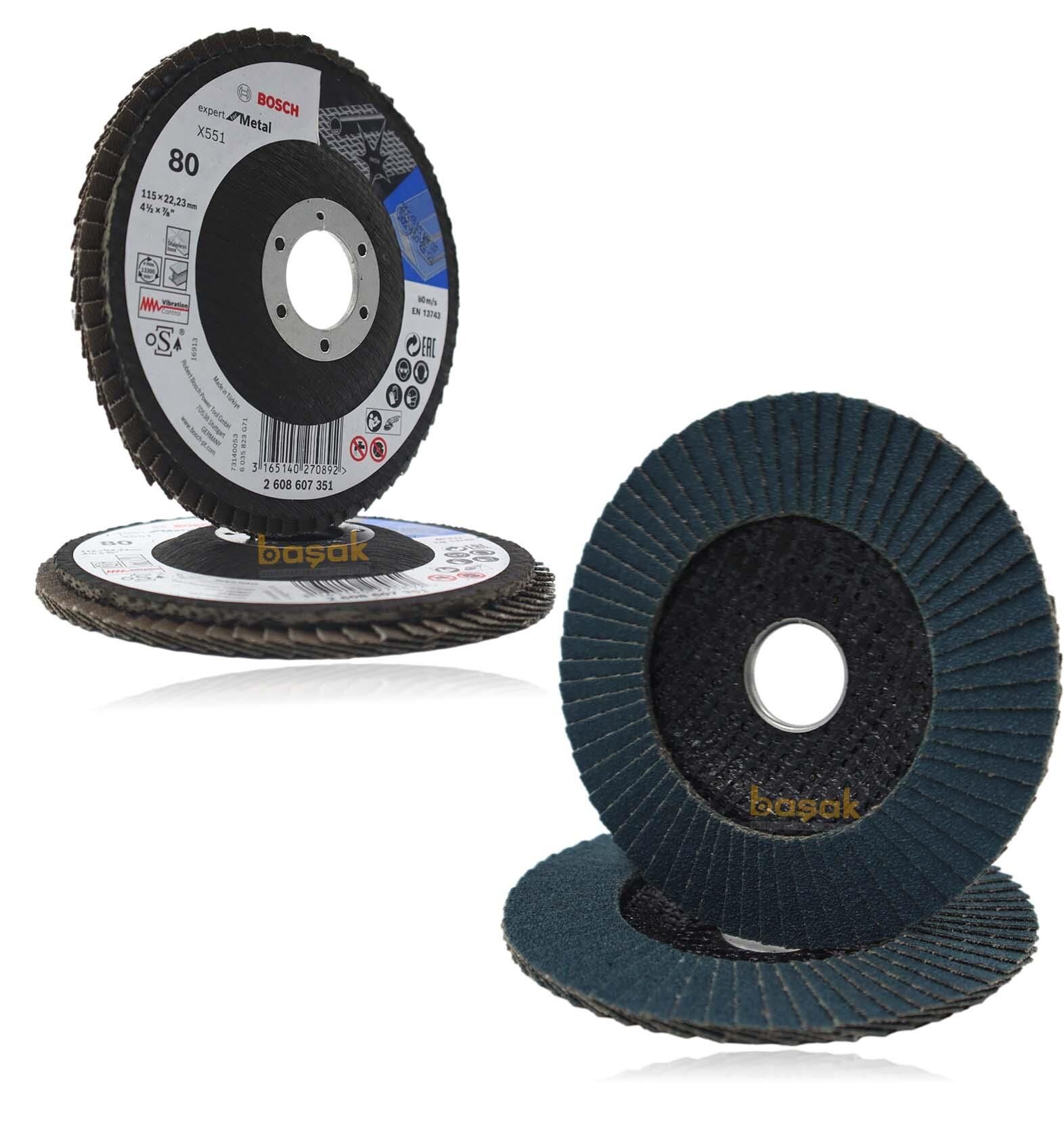 Bosch Expert 115 mm 80 Kum X551 Fiber Metal-Inox Flap Disk (1 Ad) 2608607351