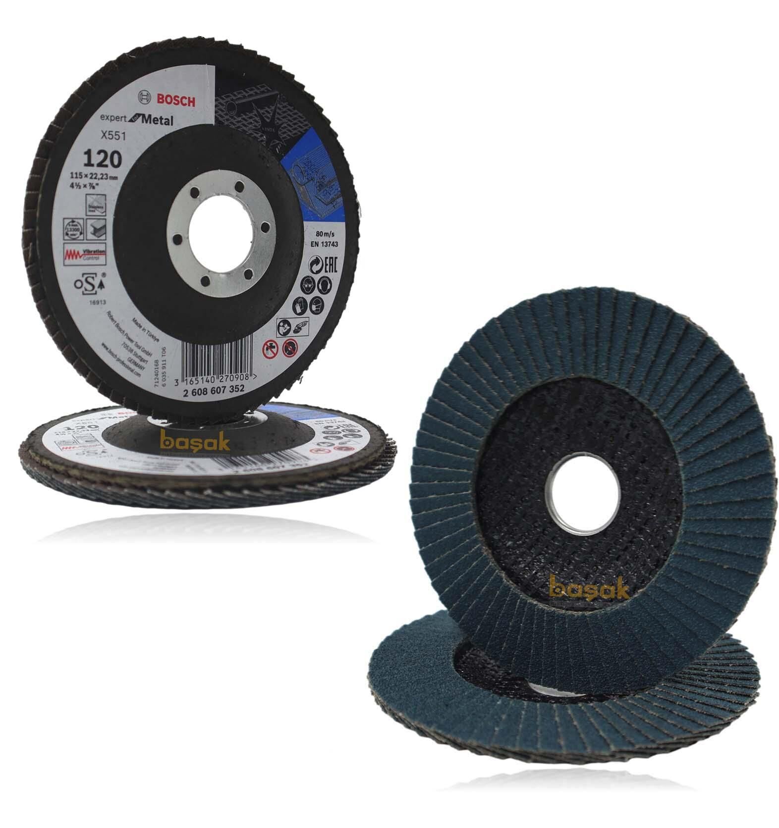Bosch Expert 115 mm 120 Kum X551 Fiber Metal-Inox Flap Disk (1 Ad) 2608607352