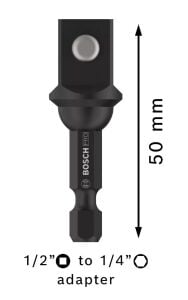 Bosch Pro 1/4 Bits Girişli 1/2 Kare Lokma Adaptörü 2608522564