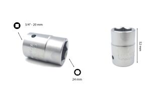 Ceta Form 24 mm 3/4” 6 Köşe Lokma Anahtar C32-H24