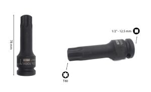 Ceta Form T80 1/2” Havalı Torx Uçlu Lokma Anahtar C68-T80